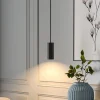 Hængelampe CAN, sort, højde 15 cm, Ø 6 cm, metal, GU10