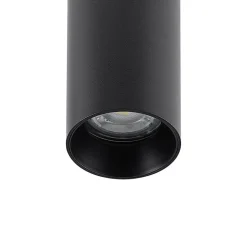 Hængelampe CAN, sort, højde 15 cm, Ø 6 cm, metal, GU10