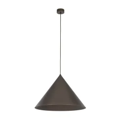 Hængelampe Cono, 1 lyskilde, Ø 50 cm, brun, E27