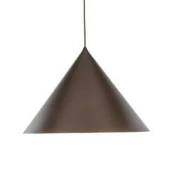 Hængelampe Cono, 1 lyskilde, Ø 50 cm, brun, E27