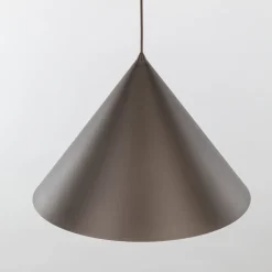 Hængelampe Cono, 1 lyskilde, Ø 50 cm, brun, E27