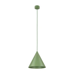 Hængelampe Cono, 1 lyskilde, Ø 25 cm, grøn, E27