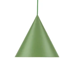 Hængelampe Cono, 1 lyskilde, Ø 25 cm, grøn, E27