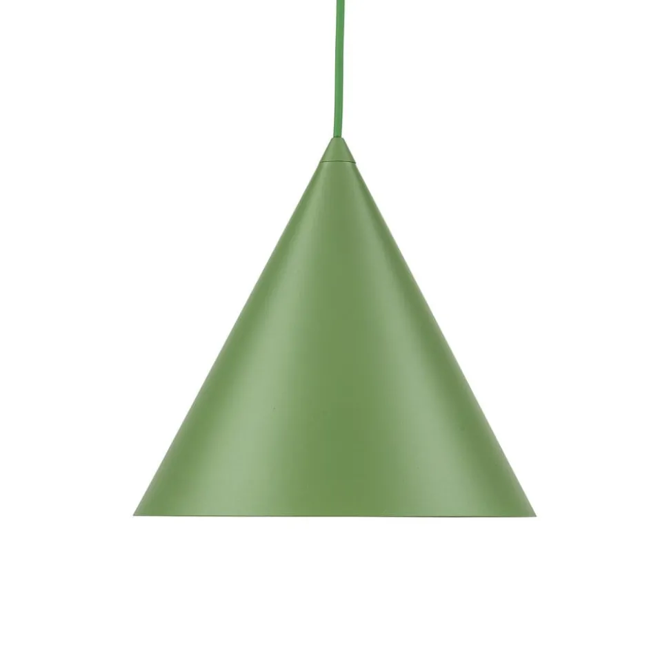 Hængelampe Cono, 1 lyskilde, Ø 25 cm, grøn, E27
