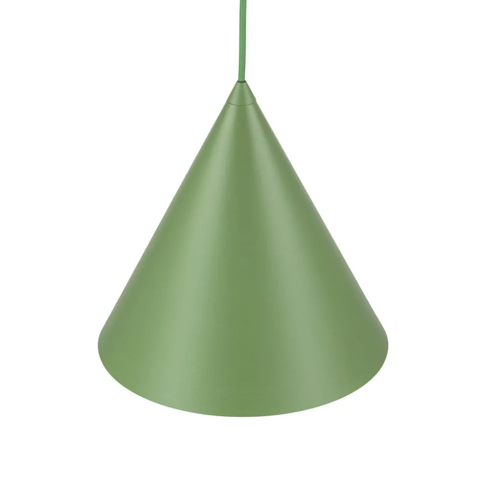 Hængelampe Cono, 1 lyskilde, Ø 25 cm, grøn, E27