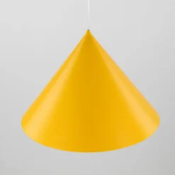 Hængelampe Cono, 1 lyskilde, Ø 50 cm, gul, E27