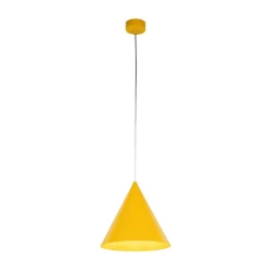 Hængelampe Cono, 1 lyskilde, Ø 25 cm, gul, E27