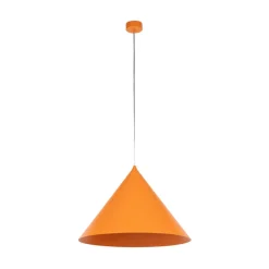 Hængelampe Cono, 1 lyskilde, Ø 50 cm, orange, E27