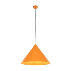 Hængelampe Cono, 1 lyskilde, Ø 50 cm, orange, E27