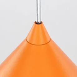 Hængelampe Cono, 1 lyskilde, Ø 50 cm, orange, E27