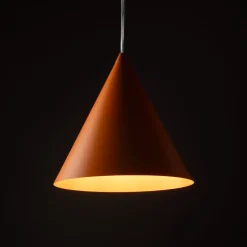Hængelampe Cono, 1 lyskilde, Ø 25 cm, orange, E27