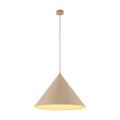 Hængelampe Cono, 1 lyskilde, Ø 50 cm, sand, E27
