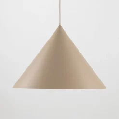 Hængelampe Cono, 1 lyskilde, Ø 50 cm, sand, E27