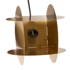 Hængelampe Corner, guldfarvet, 25 x 25 cm, metal, E27