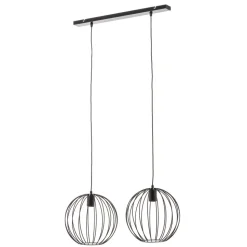 Hængelampe Cumera 2 lyskilder, lang, Ø skærm 30 cm