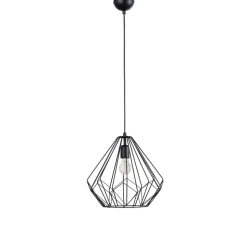 Hængelampe Diamond, sort, metal, Ø 37 cm, E27