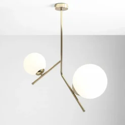 Hængelampe Dione, 2 lyskilder, guld