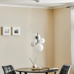 Hængelampe Dione, 4 lyskilder, krom