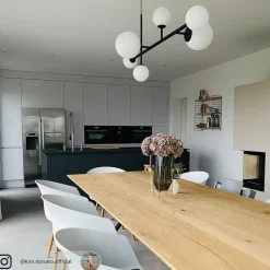 Hængelampe Dione, 4 lyskilder, sort