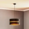 Hængelampe Duo, sort/guld, Ø40cm, 1 lyskilde
