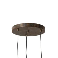 Hængelampe Eger, 3 lyskilder, sort, metal, Ø 50 cm