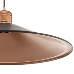 Hængelampe Garret I i mørkebrun/kobber Ø 50 cm