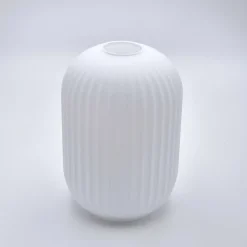 Hængelampe Harmony, Ø 14 cm, hvid/eg, glas/træ