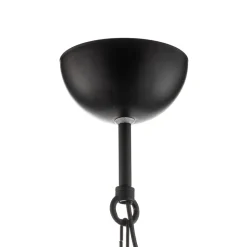 Hængelampe Iron, sort/hvid/antikk messing