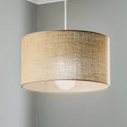 Hængelampe Jute cylinder naturbrun Ø40cm 1 lyskilde.