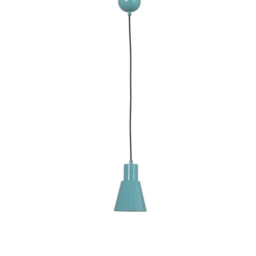 Hængelampe Konikkem, turkis, metal, Ø 14 cm, E27