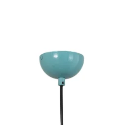 Hængelampe Konikkem, turkis, metal, Ø 14 cm, E27