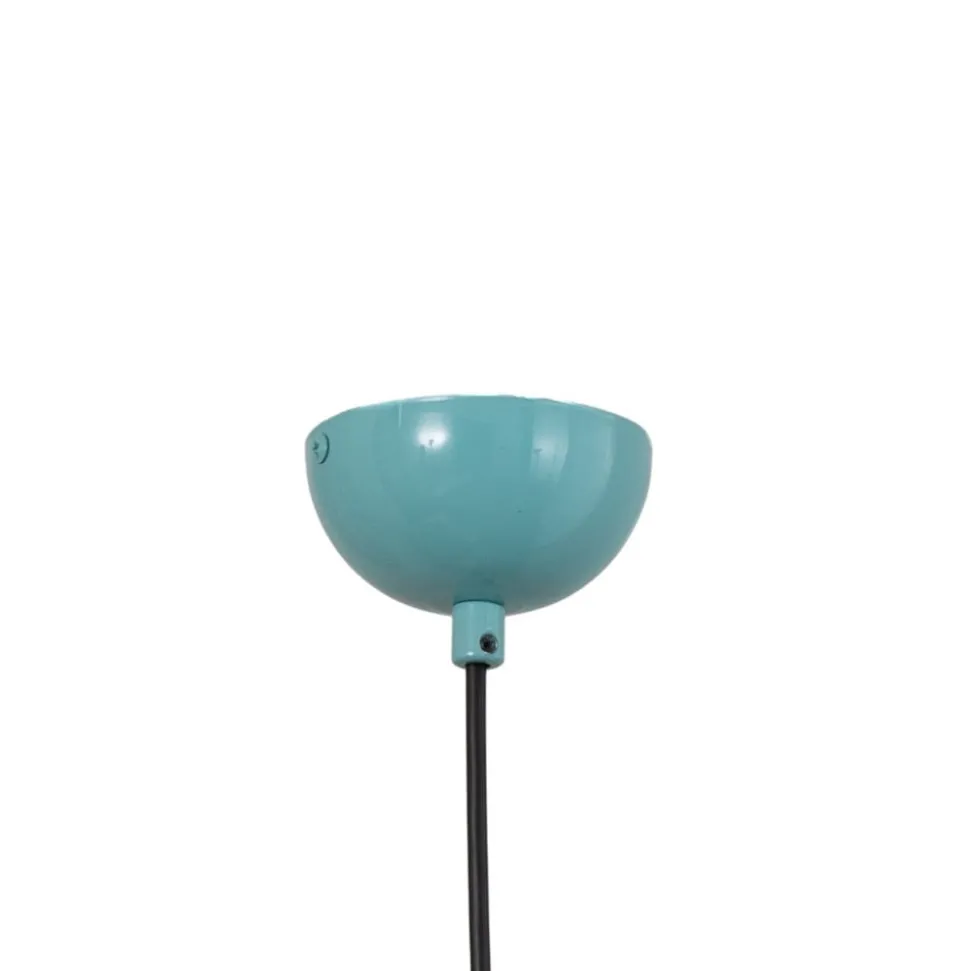 Hængelampe Konikkem, turkis, metal, Ø 14 cm, E27