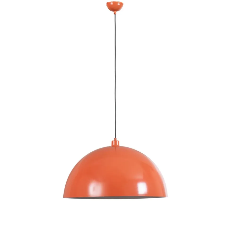 Hængelampe Kure, orange, metal, Ø 60 cm, E27