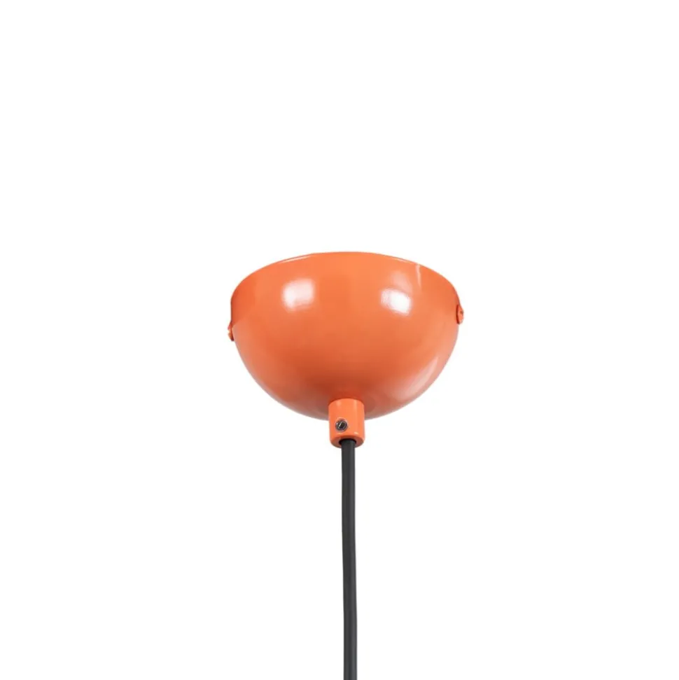 Hængelampe Kure, orange, metal, Ø 60 cm, E27