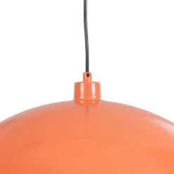 Hængelampe Kure, orange, metal, Ø 60 cm, E27
