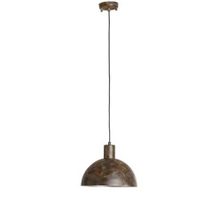 Hængelampe Kure, sort-brun, metal, Ø 30 cm, E27