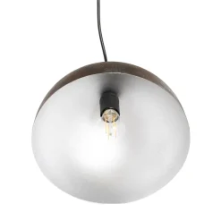Hængelampe Kure, sort-brun, metal, Ø 30 cm, E27