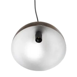 Hængelampe Kure, sort-brun, metal, Ø 30 cm, E27