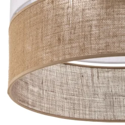 Hængelampe Linobianco med jute