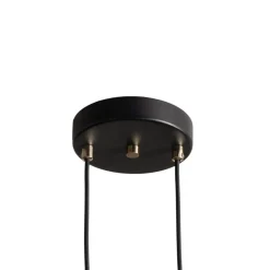 Hængelampe Lume sort/guld antik længde 66 cm 4 lyskilder metal