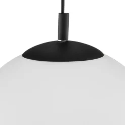 Hængelampe 562, mat glas, kappe/baldakin sort