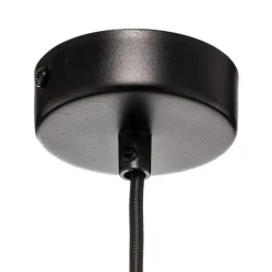 Hængelampe Modern C M med trælameller Ø 50 cm