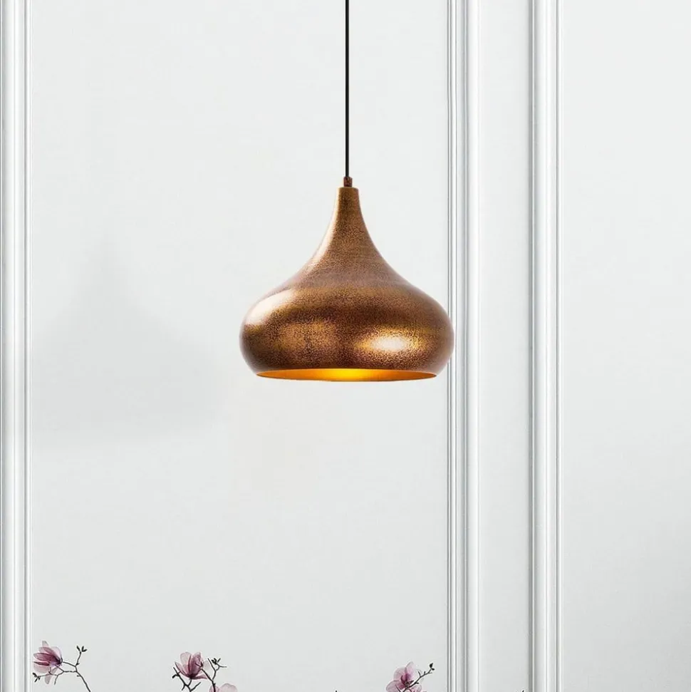 Hængelampe Muba 11550, messing brun, metal, Ø 26 cm