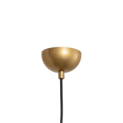 Hængelampe Mudoni, guld/hvid, glas, metal, E27