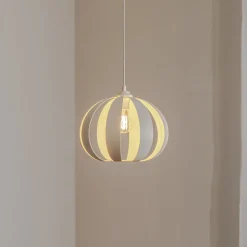 Hængelampe Newton, 1 lyskilde, sandfarvet, metal