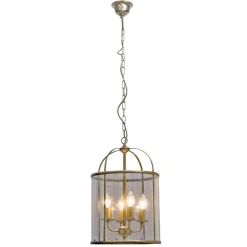 Hængelampe Pimpernel, Ø 32 cm, bronze, klart glas