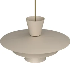 Hængelampe Plato, beige, metal, Ø 38 cm, E27