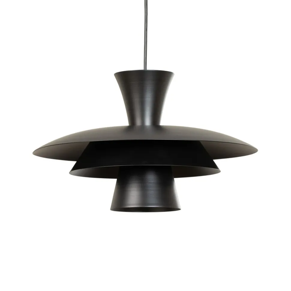 Hængelampe Plato, sort, metal, Ø 38 cm, E27