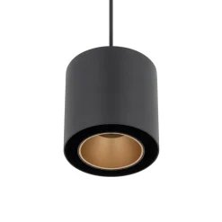 Hængelampe Point Duo, sort/guld, stål, Ø 13 cm, GU10