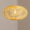 Hængelampe RATTAN, Ø 60 cm, naturbrun, rattan, E27